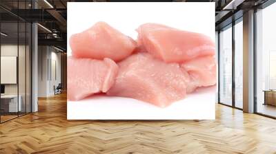 raw chicken meat isolated on white background Wall mural