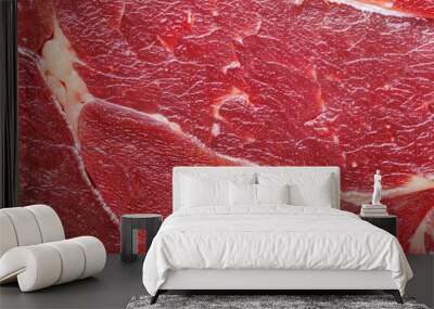 Red Fresh tasty beef background texture food Wall mural