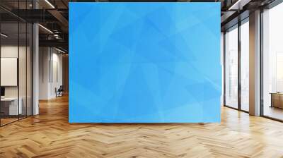 Abstract background of translucent triangles in light blue colors Wall mural