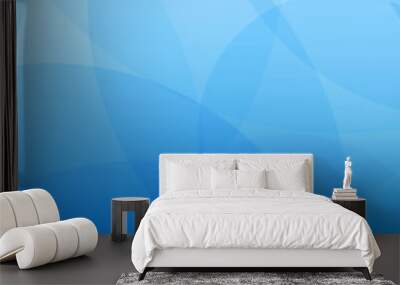 Abstract banner of translucent circles in light blue colors Wall mural