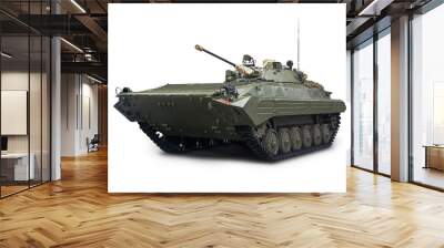 The infantry fighting vehicle BMP-2 is in service with the Russian Army. Isolated on white background Wall mural