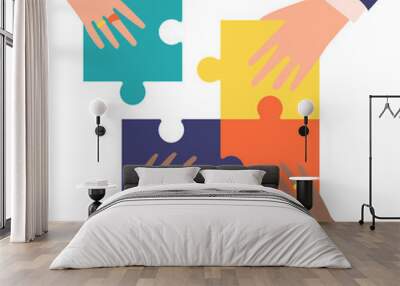 Vector Illustraton for teamwork managment. Wall mural