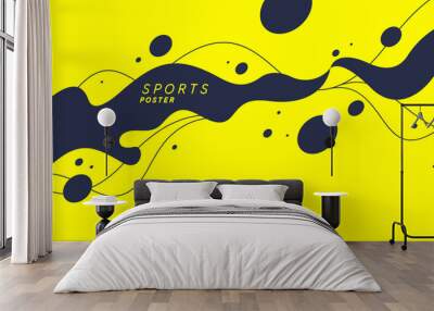 Abstract background with splashes. Modern vector illustration for sport Wall mural