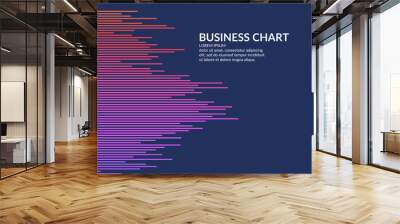 Business graph on a white background. Chart analysts of growth and falling profits. Wall mural