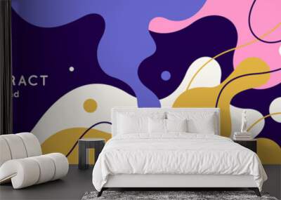 Modern backgrounds with abstract elements and dynamic shapes. Compositions of colored spots. Vector illustration. Wall mural