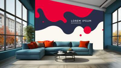 Modern backgrounds with abstract elements and dynamic shapes. Compositions of colored spots. Vector illustration. Wall mural