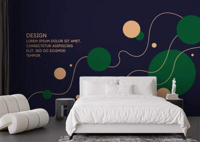 Modern backgrounds with abstract elements and dynamic shapes. Compositions of geometric shapes. Vector illustration. Wall mural