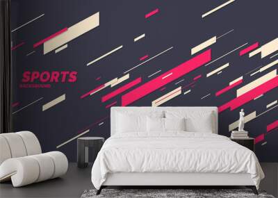 Modern colored poster for sports. Vector graphics Wall mural