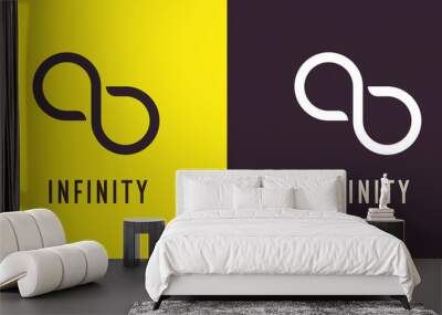 The illustration shows the infinity sign. Modern graphics. Wall mural