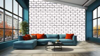 The texture of the wall with masonry. Bricks laid in rows fill the background. Wall mural