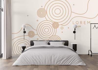 Trendy abstract background. Composition of geometric forms. Modern vector illustration Wall mural