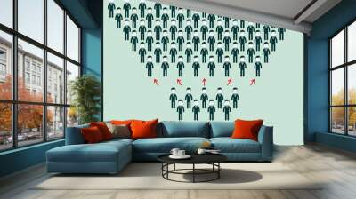 Gossiping people - people spread rumors. Stock flat vector illustration. Wall mural