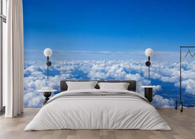 A beautiful sky scape of sun set from an airplain view Wall mural