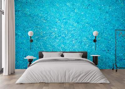 A surface of water in swimming pool. Aqua background Wall mural