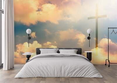 cross in the sky, toning Wall mural