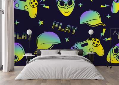 Seamless gamepad pattern Wall mural