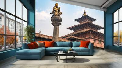 The view on Patan Durbar Square Wall mural