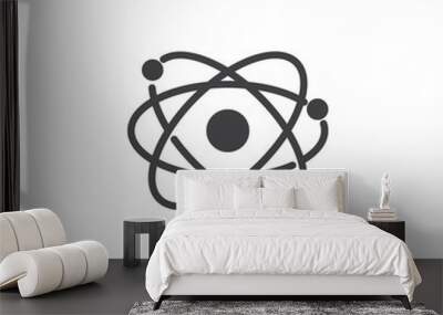 atom structure vector icon. filled flat sign for mobile concept and web design. molecular modeling s Wall mural