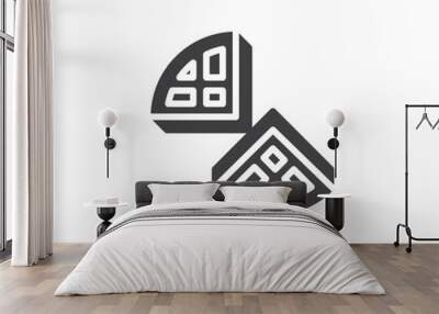 Belgian waffle vector icon Wall mural