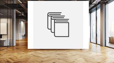 Books stack icon. Line, glyph and filled outline colorful version, three books outline and filled vector sign. Education symbol, logo illustration. Different style icons set. Pixel perfect vector  Wall mural