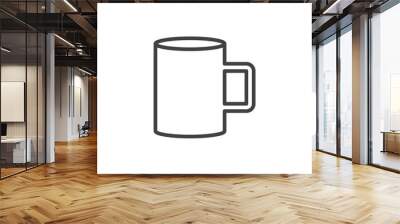 Coffee mug line icon. linear style sign for mobile concept and web design. Cup of coffee outline vector icon. Symbol, logo illustration. Pixel perfect vector graphics Wall mural