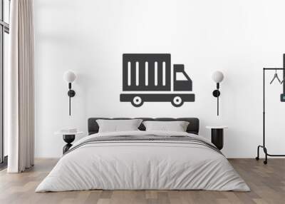 Delivery truck different style icon set Wall mural