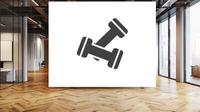 Dumbbell pair vector icon. Gym equipment filled flat sign for mobile concept and web design. Fitness dumbbells glyph icon. Sport symbol, logo illustration. Pixel perfect vector graphics Wall mural