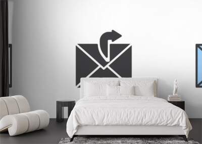 Forward mail different style icon set Wall mural