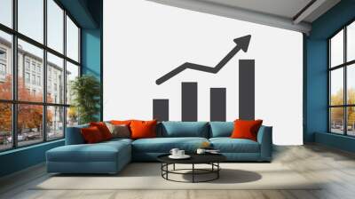 growing chart icon Wall mural