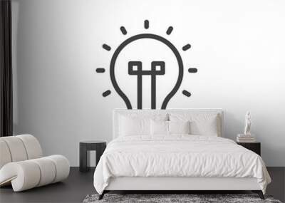 Light bulb outline icon. linear style sign for mobile concept and web design. Lamp simple line vector icon. Idea symbol, logo illustration. Pixel perfect vector graphics Wall mural