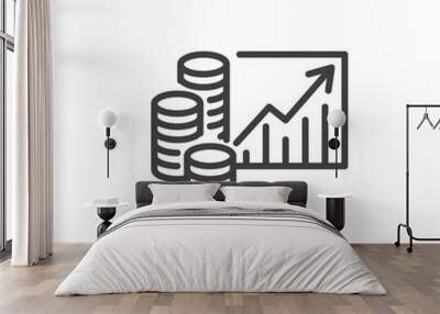 money revenue graph line icon Wall mural