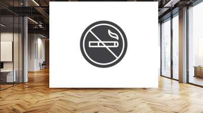 No smoking cigarette different style icon set Wall mural