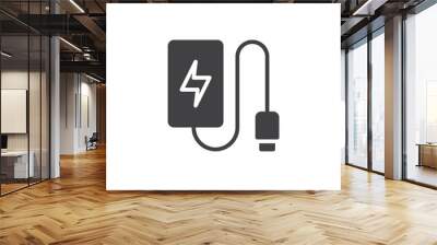 Portable power bank vector icon Wall mural