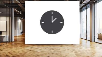 Round clock different style icon set Wall mural