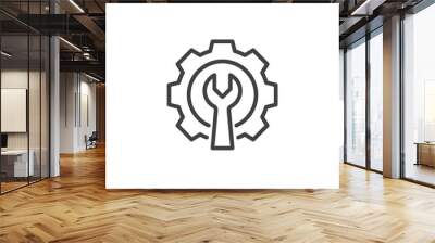 Technical support line icon Wall mural