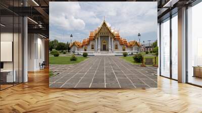 Marble temple in Bangkok Wall mural