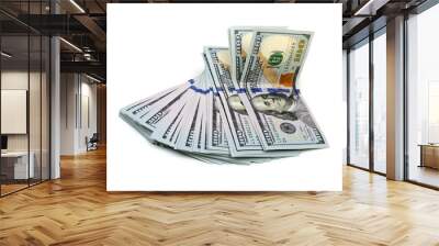 American dollars isolated on a white Wall mural