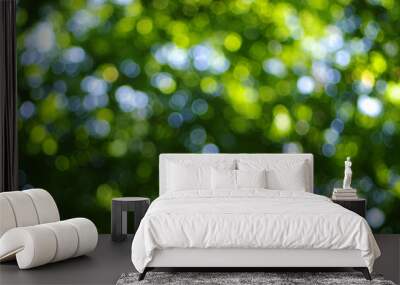 green bokeh Wall mural