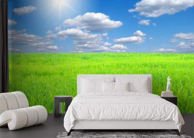 green field Wall mural