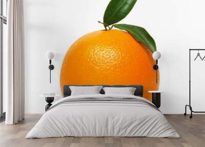 Orange isolated on white Wall mural