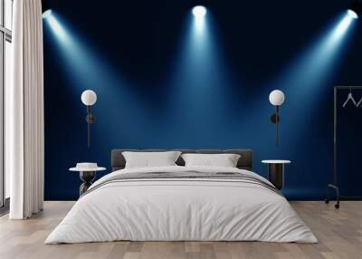 Spotlights illuminate empty stage Wall mural