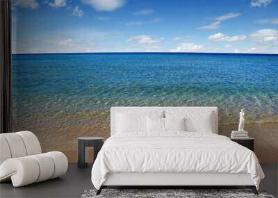 summer sand beach and sea Wall mural