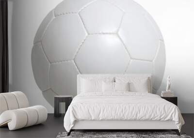 White soccer ball isolated Wall mural