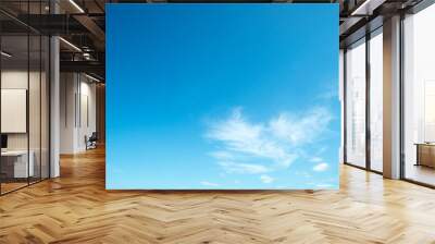 Clear blue sky and white clouds, fantastic soft heaven natural background. Wall mural