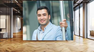 Close up portrait of young gorgeous man Wall mural