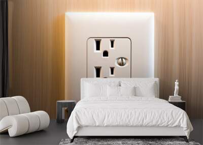 Close-up image of a dual electrical outlet Wall mural