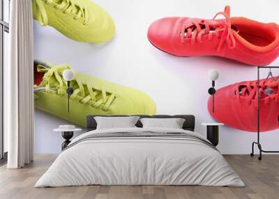 Sports shoes on a white background. Sports concept. Wall mural