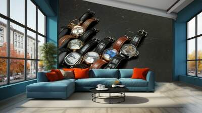 men's wrist watches collection Wall mural