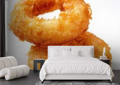 Onion rings piled high, a tasty snack or meal component Wall mural