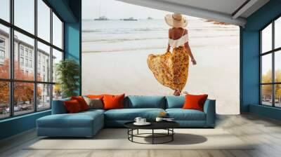 Boho beach clothing style Wall mural